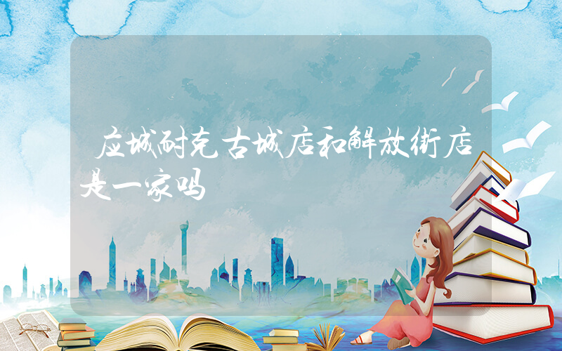 应城耐克古城店和解放街店是一家吗插图