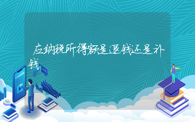 应纳税所得额是退钱还是补钱插图
