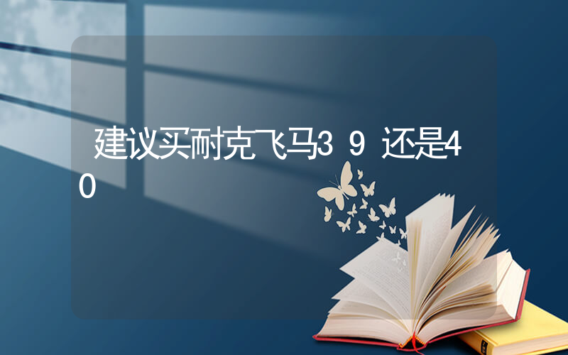建议买耐克飞马39还是40插图