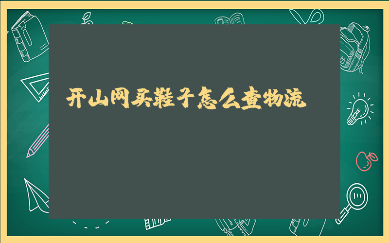 开山网买鞋子怎么查物流插图