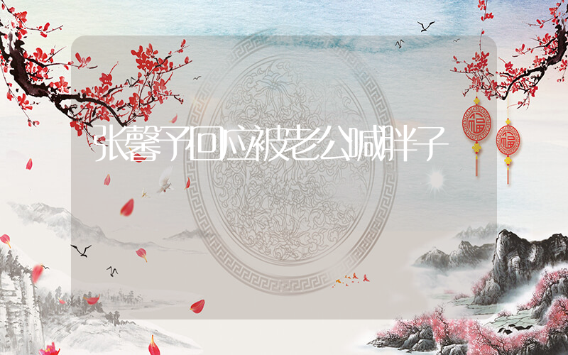 张馨予回应被老公喊胖子插图