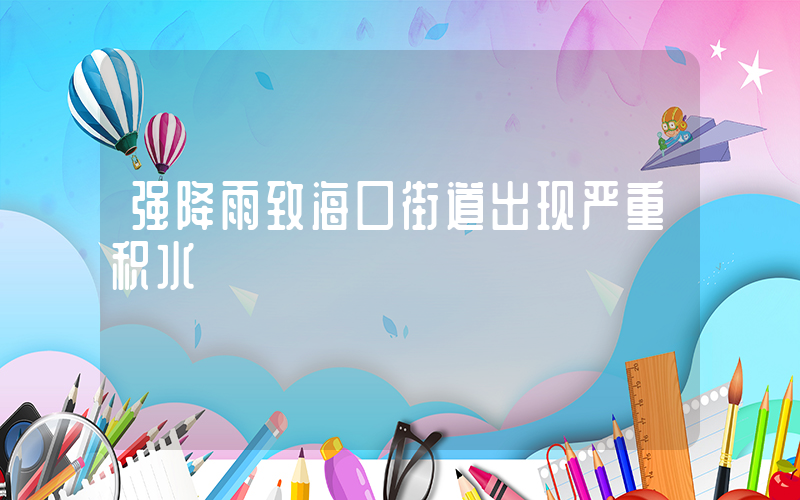 强降雨致海口街道出现严重积水插图