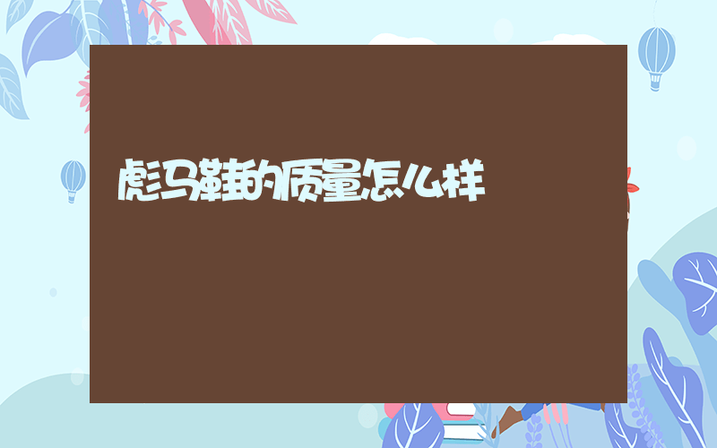 彪马鞋的质量怎么样插图