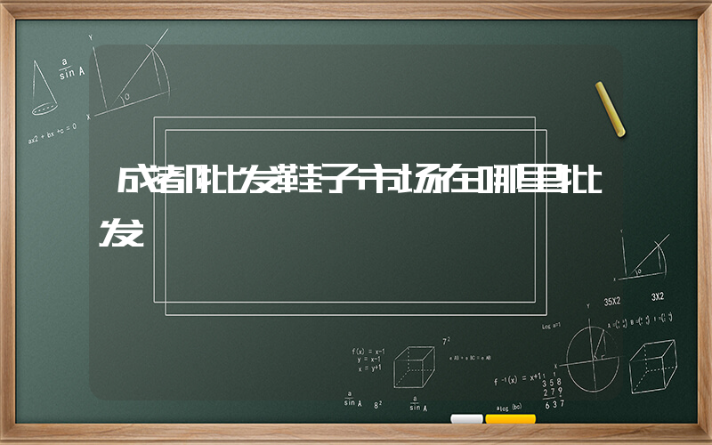 成都批发鞋子市场在哪里批发插图