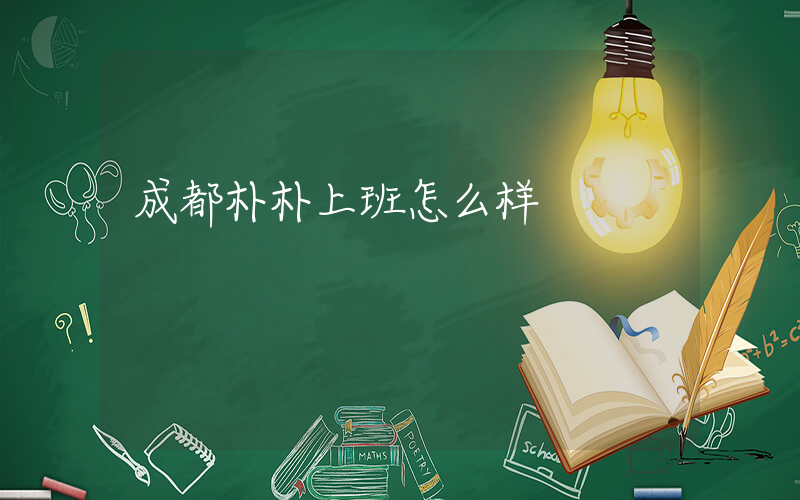 成都朴朴上班怎么样插图