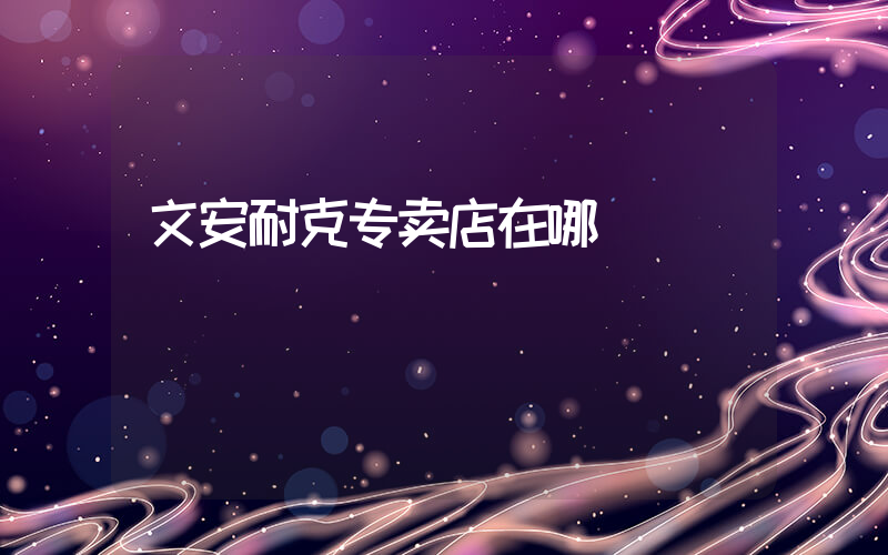 文安耐克专卖店在哪插图