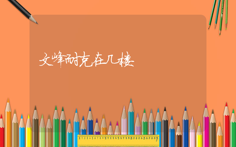 文峰耐克在几楼插图