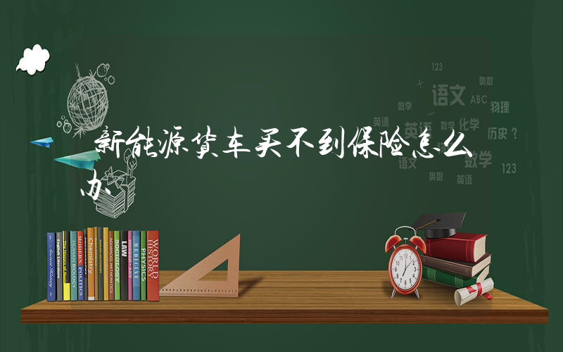 新能源货车买不到保险怎么办插图