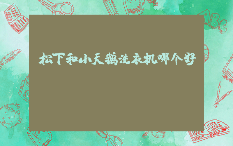松下和小天鹅洗衣机哪个好插图