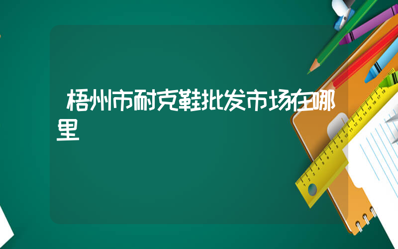 梧州市耐克鞋批发市场在哪里插图