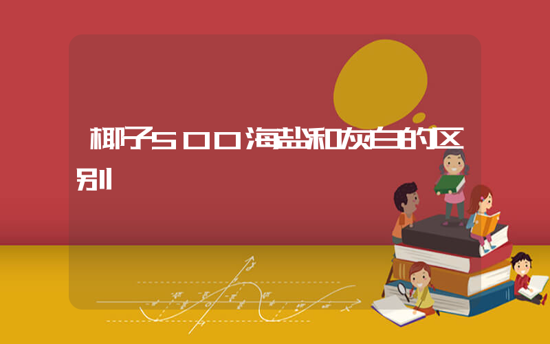 椰子500海盐和灰白的区别插图