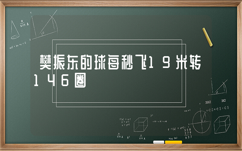 樊振东的球每秒飞19米转146圈插图