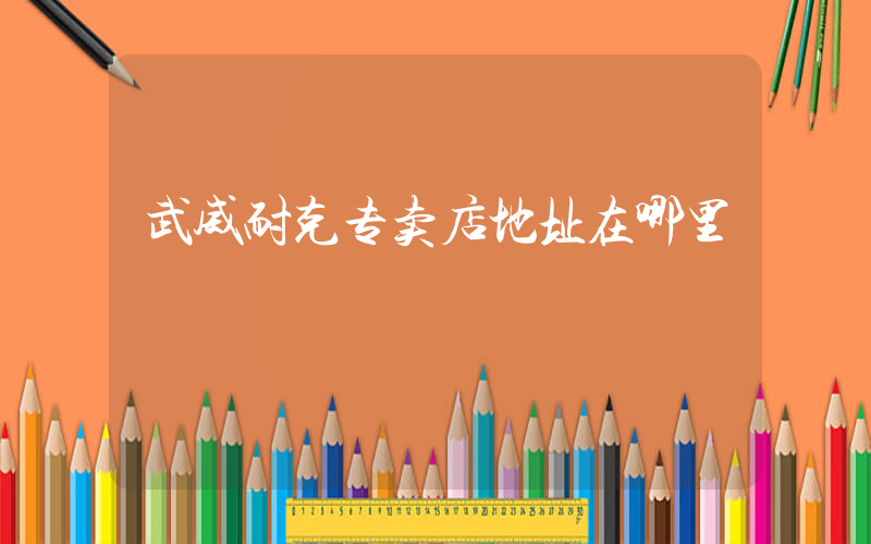 武威耐克专卖店地址在哪里插图