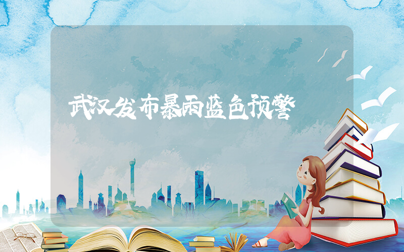 武汉发布暴雨蓝色预警插图