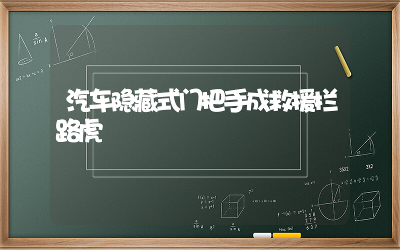 汽车隐藏式门把手成救援拦路虎插图