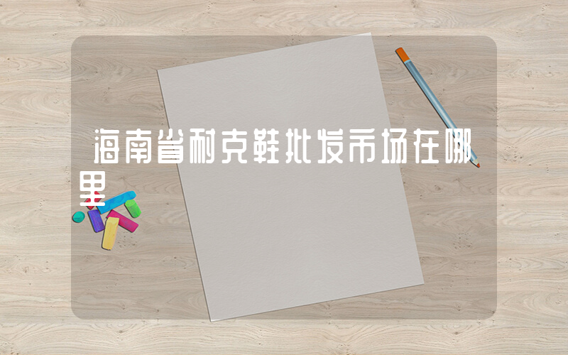 海南省耐克鞋批发市场在哪里插图