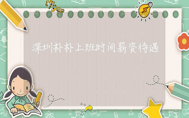 深圳朴朴上班时间薪资待遇插图