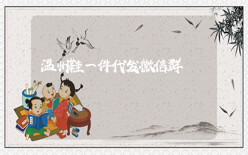 温州鞋一件代发微信群插图