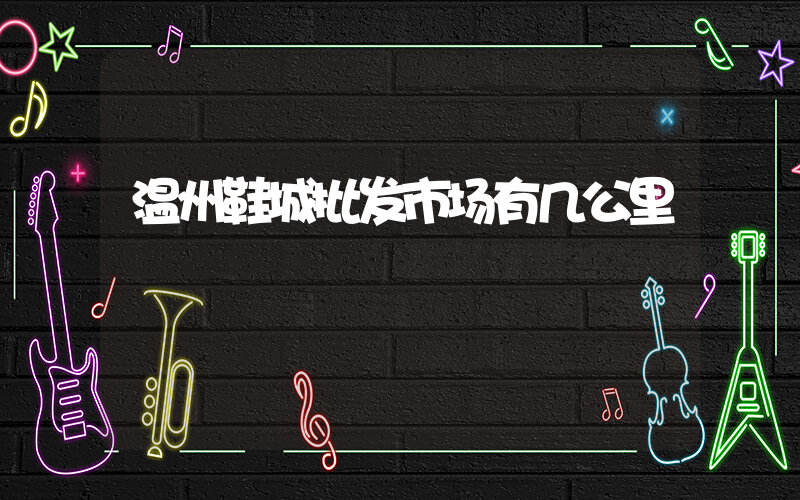 温州鞋城批发市场有几公里插图