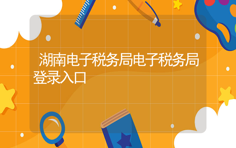 湖南电子税务局电子税务局登录入口插图