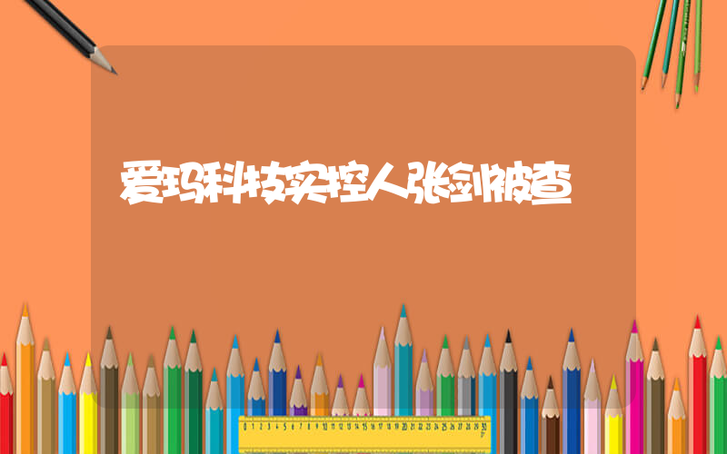爱玛科技实控人张剑被查插图