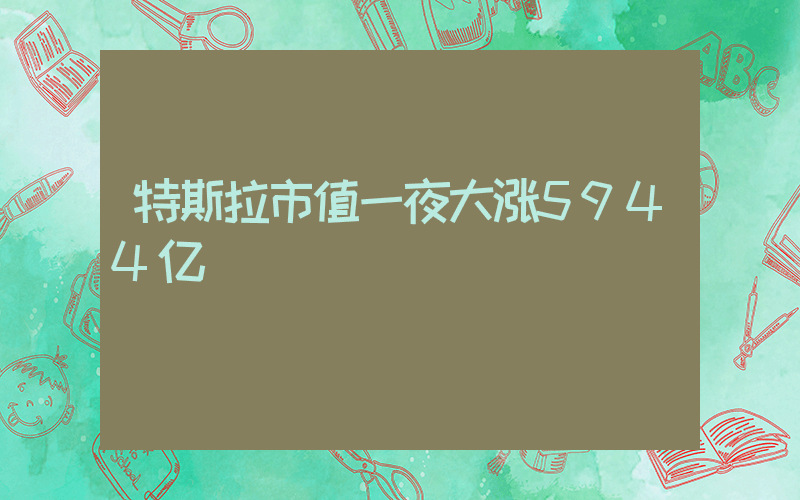 特斯拉市值一夜大涨5944亿插图