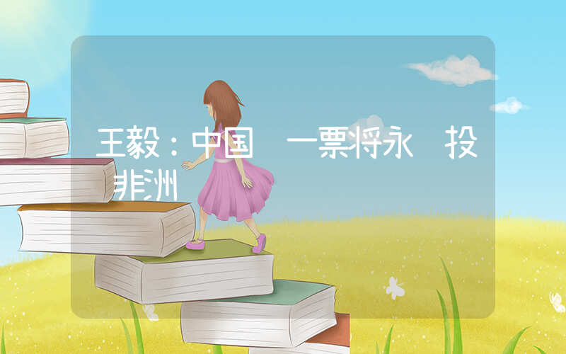 王毅：中国这一票将永远投给非洲插图