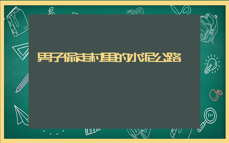 男子偷走村里的水泥公路插图