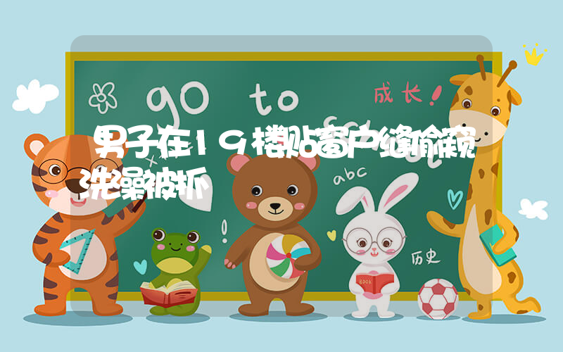 男子在19楼贴窗户缝偷窥洗澡被抓插图