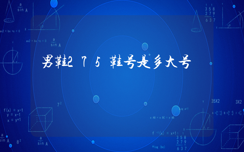 男鞋275鞋号是多大号插图