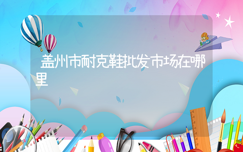 盖州市耐克鞋批发市场在哪里插图