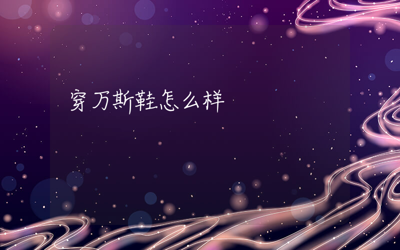 穿万斯鞋怎么样插图