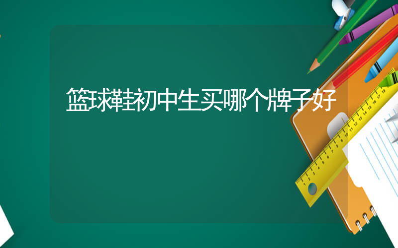 篮球鞋初中生买哪个牌子好插图