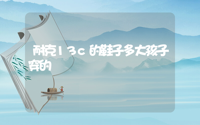 耐克13c的鞋子多大孩子穿的插图