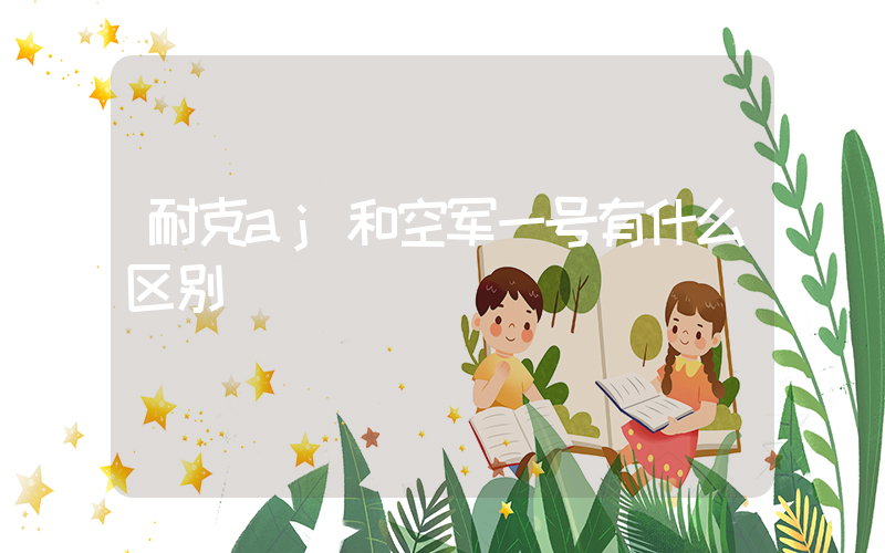 耐克aj和空军一号有什么区别插图