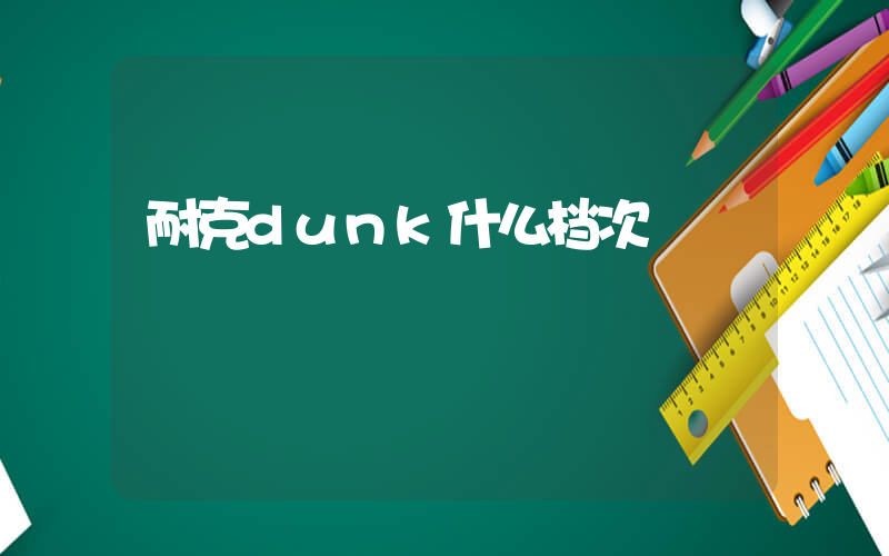 耐克dunk什么档次插图