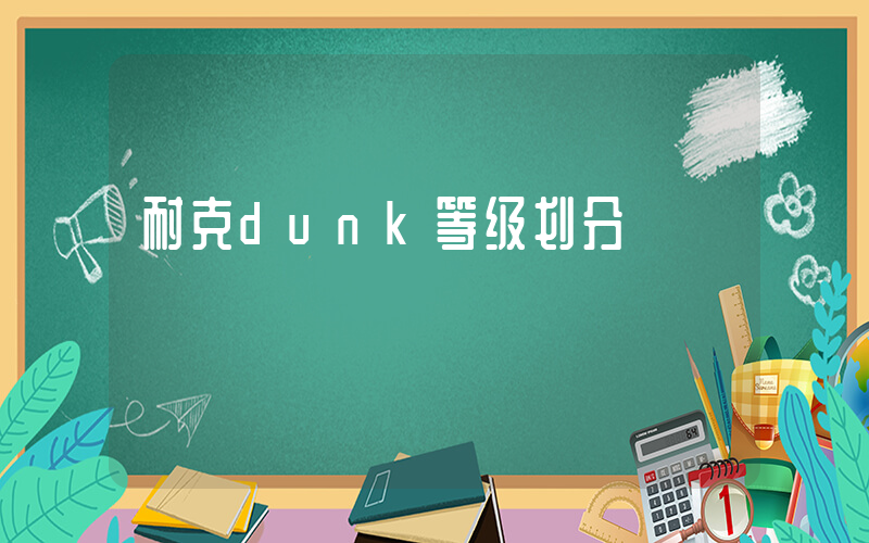 耐克dunk等级划分插图