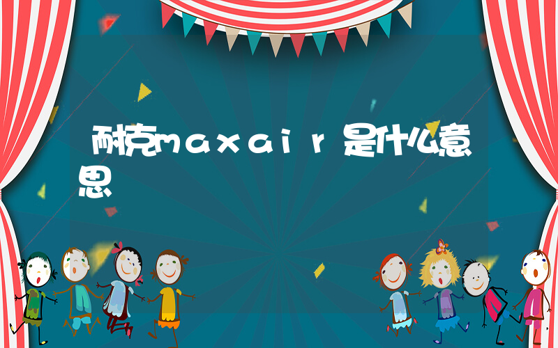 耐克maxair是什么意思插图