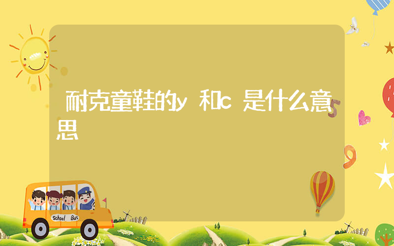 耐克童鞋的y和c是什么意思插图