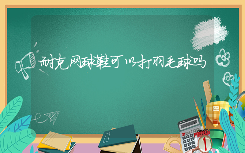 耐克网球鞋可以打羽毛球吗插图
