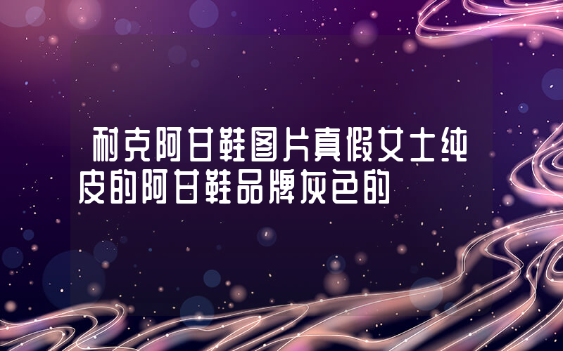 耐克阿甘鞋图片真假女士纯皮的阿甘鞋品牌灰色的插图
