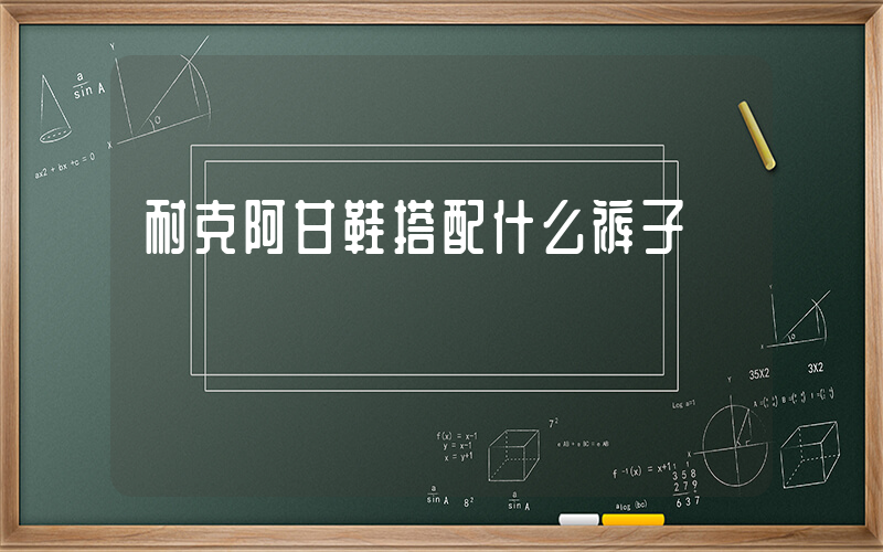 耐克阿甘鞋搭配什么裤子插图