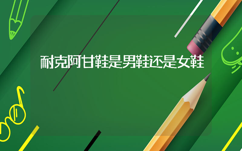 耐克阿甘鞋是男鞋还是女鞋插图