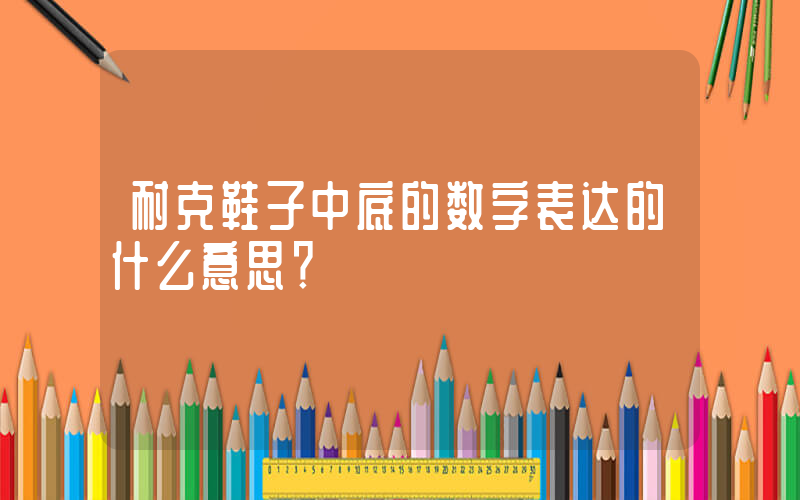 耐克鞋子中底的数字表达的什么意思？插图