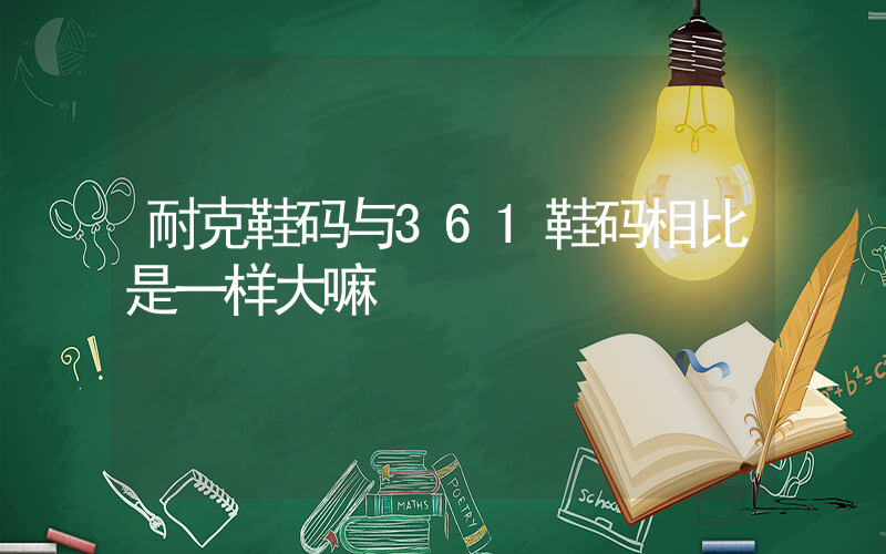耐克鞋码与361鞋码相比是一样大嘛插图