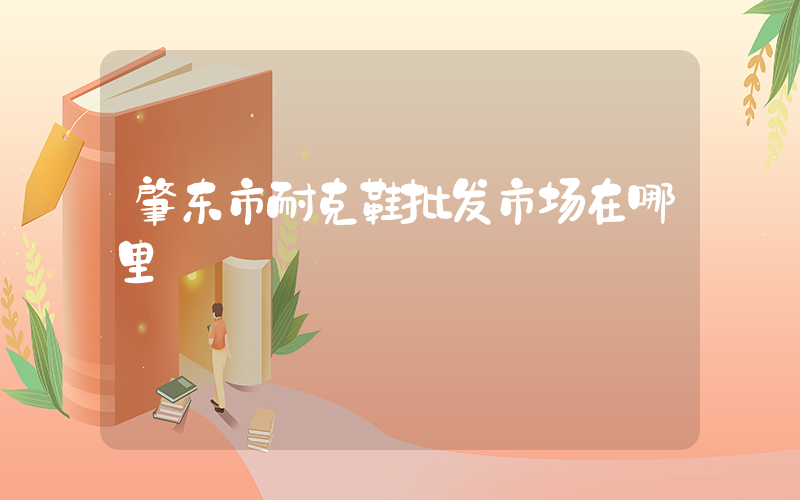 肇东市耐克鞋批发市场在哪里插图