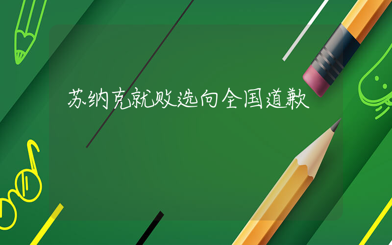 苏纳克就败选向全国道歉插图
