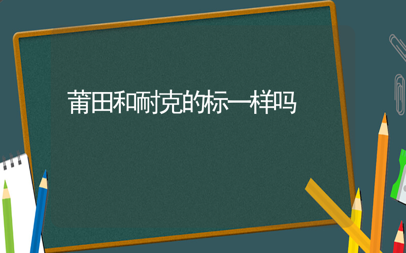 莆田和耐克的标一样吗插图