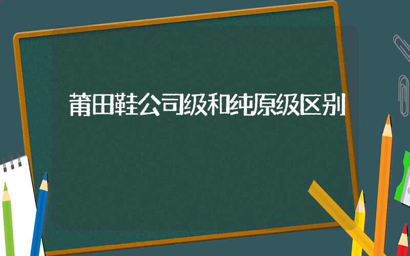 莆田鞋公司级和纯原级区别插图