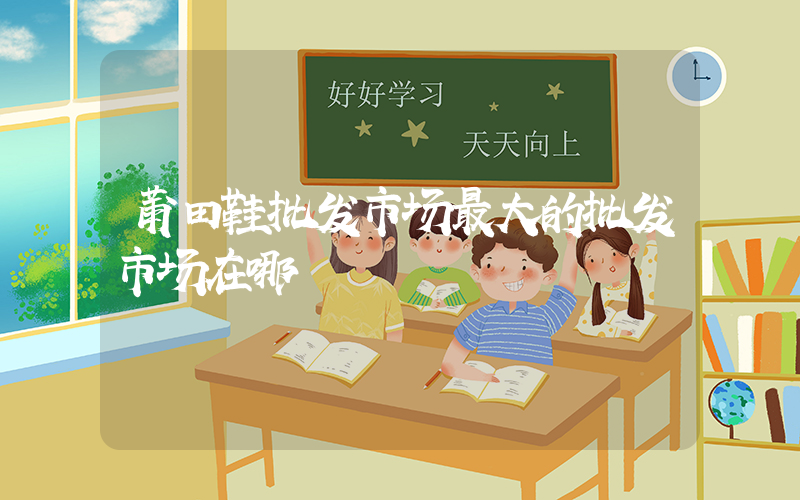 莆田鞋批发市场最大的批发市场在哪插图